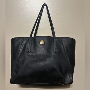 Tommy Hilfiger Black Tote with Gold Accent